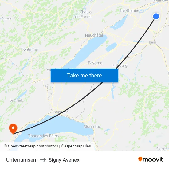 Unterramsern to Signy-Avenex map