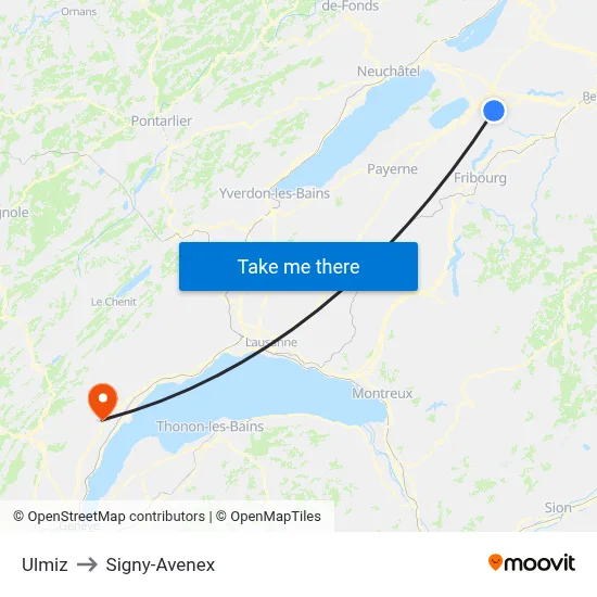 Ulmiz to Signy-Avenex map