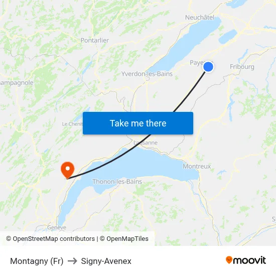 Montagny (Fr) to Signy-Avenex map