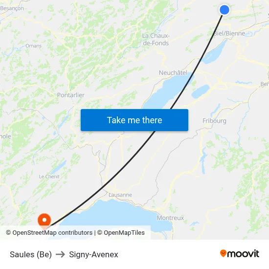 Saules (Be) to Signy-Avenex map
