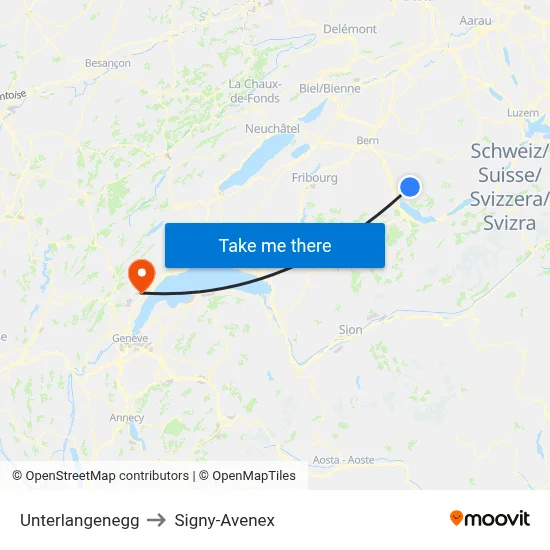 Unterlangenegg to Signy-Avenex map