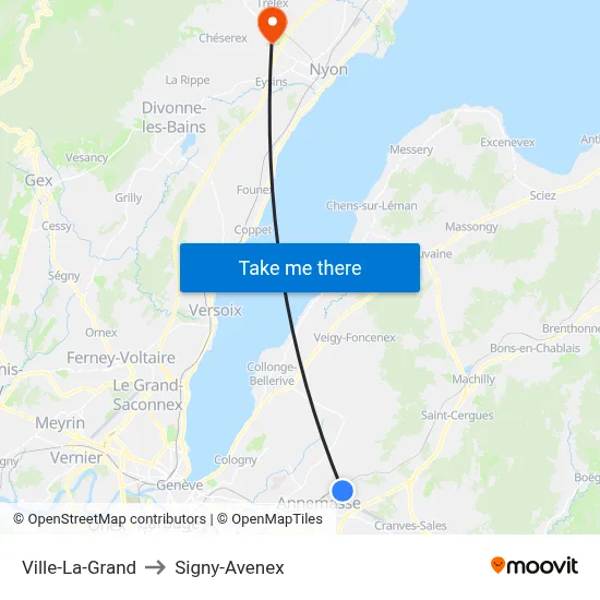 Ville-La-Grand to Signy-Avenex map