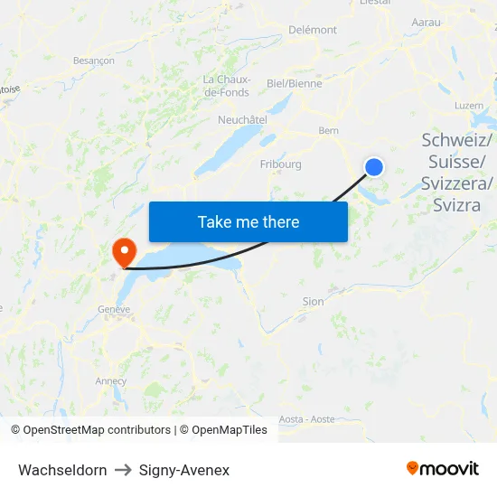 Wachseldorn to Signy-Avenex map