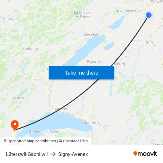 Lüterswil-Gächliwil to Signy-Avenex map