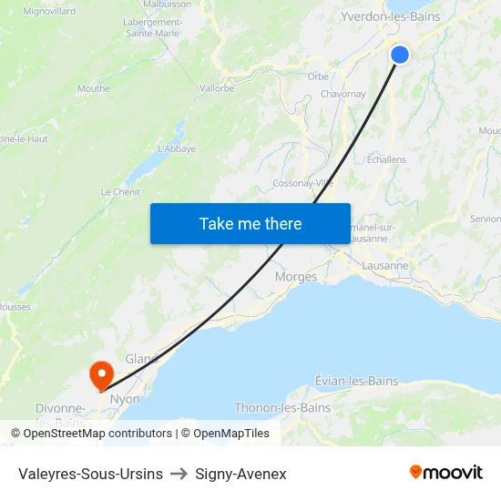 Valeyres-Sous-Ursins to Signy-Avenex map