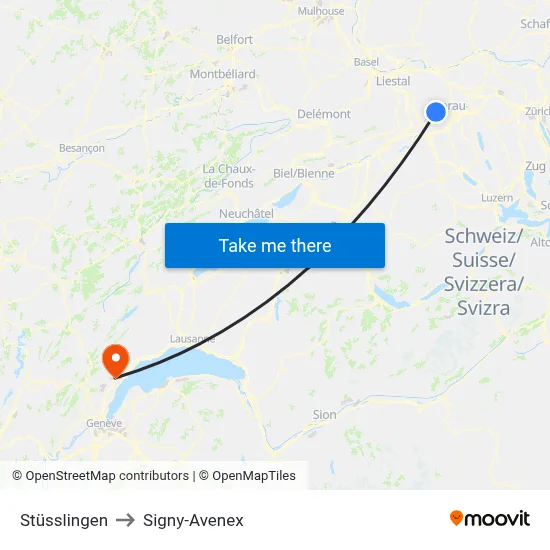 Stüsslingen to Signy-Avenex map