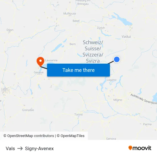 Vals to Signy-Avenex map