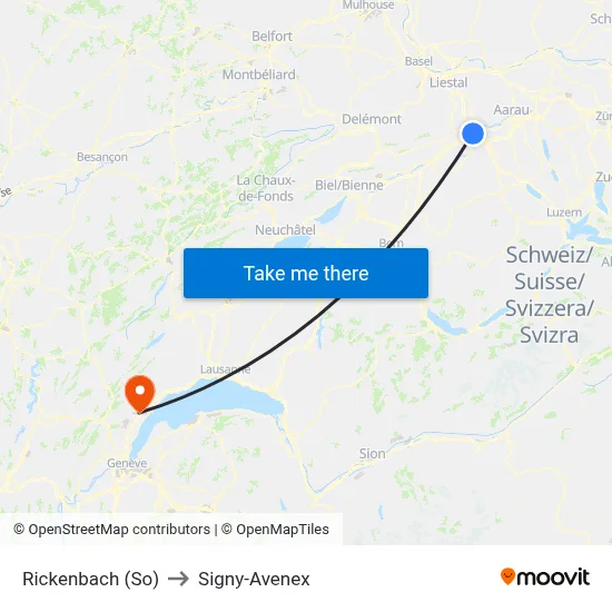 Rickenbach (So) to Signy-Avenex map