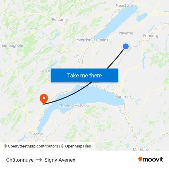 Châtonnaye to Signy-Avenex map