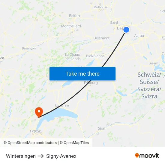 Wintersingen to Signy-Avenex map