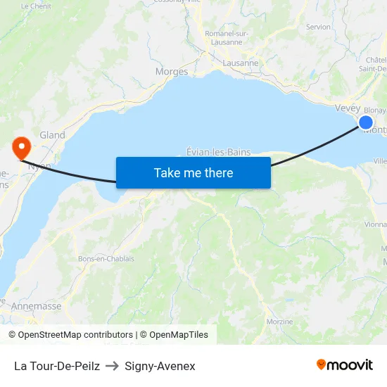 La Tour-De-Peilz to Signy-Avenex map
