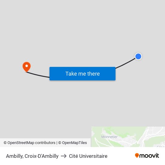 Ambilly, Croix-D'Ambilly to Cité Universitaire map