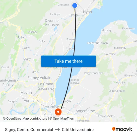 Signy, Centre Commercial to Cité Universitaire map