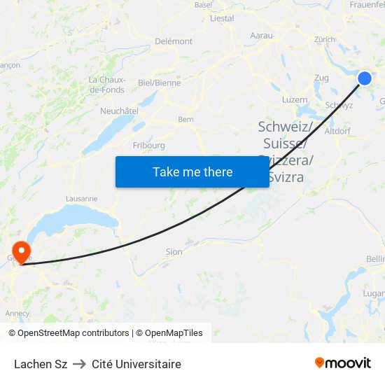 Lachen Sz to Cité Universitaire map