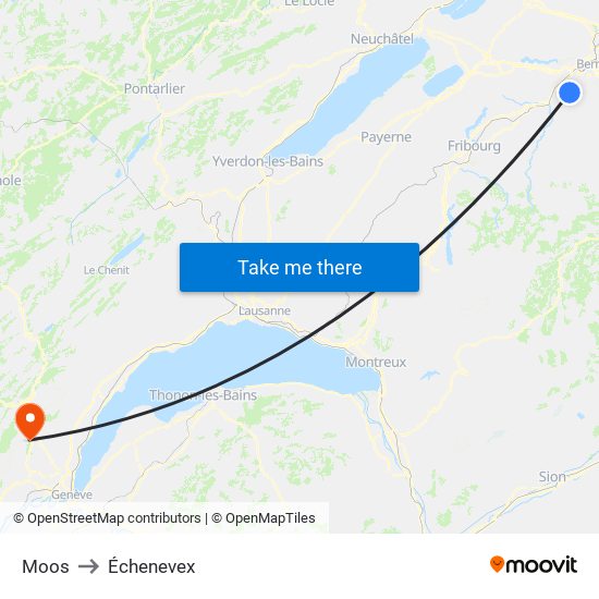 Moos to Échenevex map