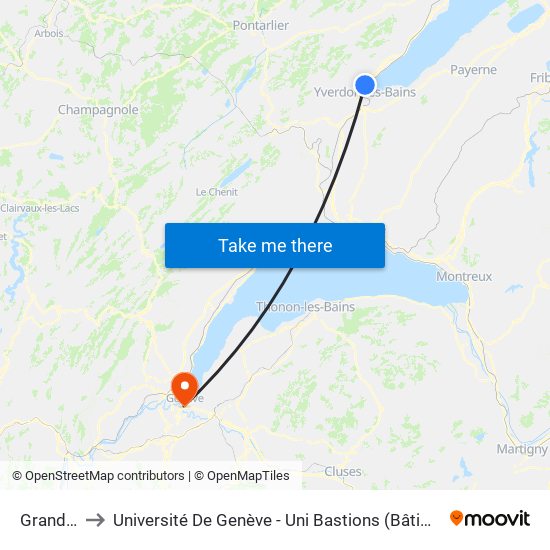 Grandson to Université De Genève - Uni Bastions (Bâtiment Principal) map