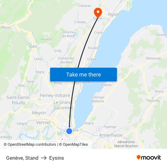 Genève, Stand to Eysins map