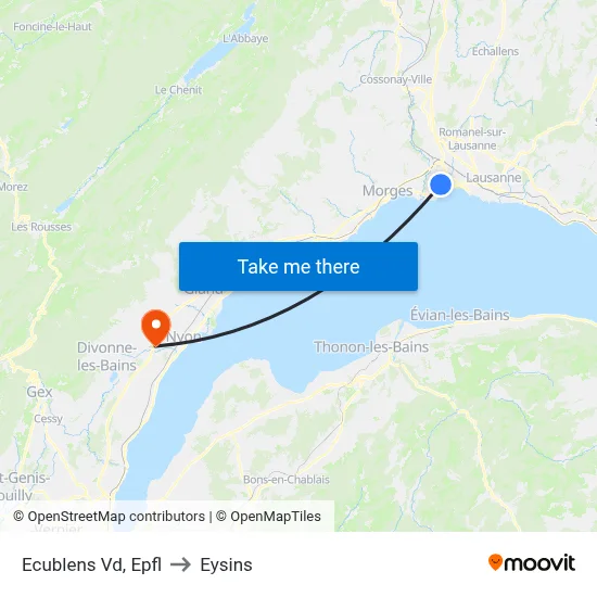 Ecublens Vd, Epfl to Eysins map