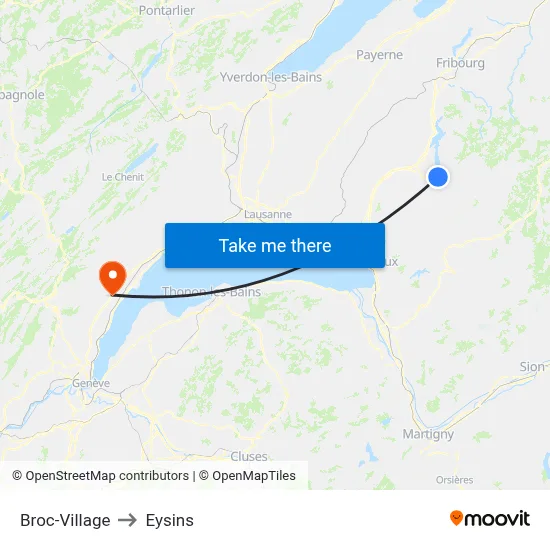 Broc-Village to Eysins map