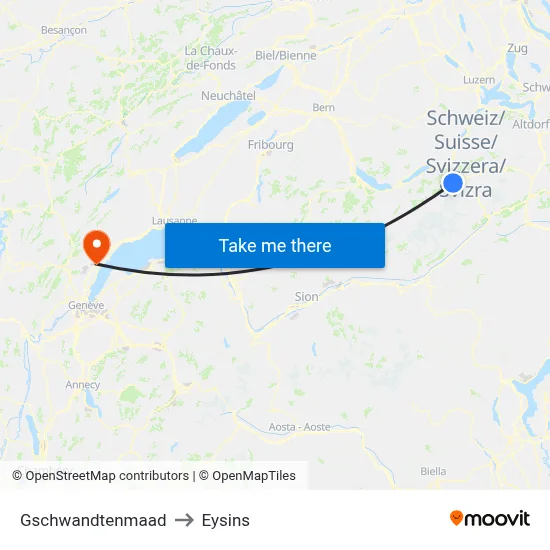 Gschwandtenmaad to Eysins map
