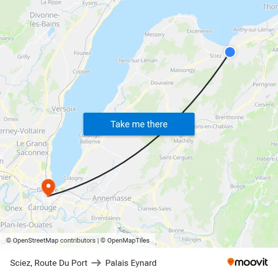 Sciez, Route Du Port to Palais Eynard map