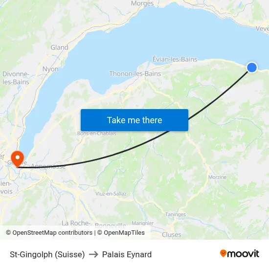 St-Gingolph (Suisse) to Palais Eynard map