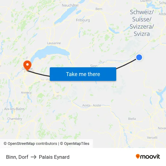 Binn, Dorf to Palais Eynard map
