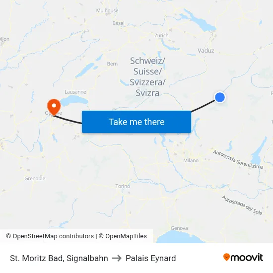 St. Moritz Bad, Signalbahn to Palais Eynard map