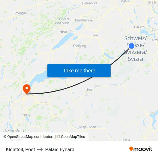 Kleinteil, Post to Palais Eynard map