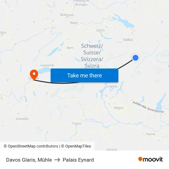 Davos Glaris, Mühle to Palais Eynard map