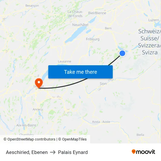 Aeschiried, Ebenen to Palais Eynard map