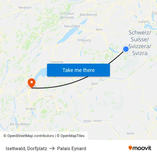 Iseltwald, Dorfplatz to Palais Eynard map
