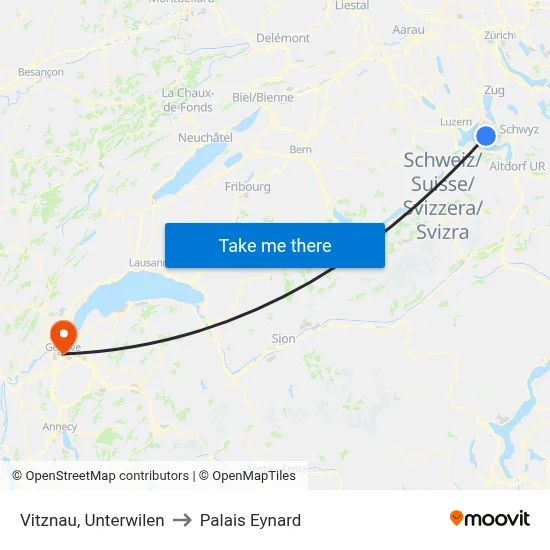 Vitznau, Unterwilen to Palais Eynard map
