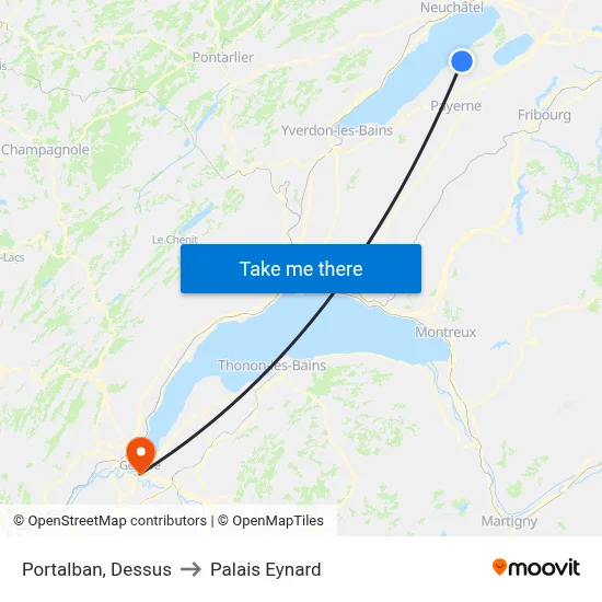 Portalban, Dessus to Palais Eynard map
