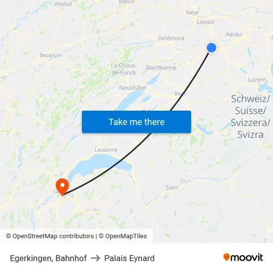 Egerkingen, Bahnhof to Palais Eynard map