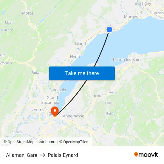 Allaman, Gare to Palais Eynard map