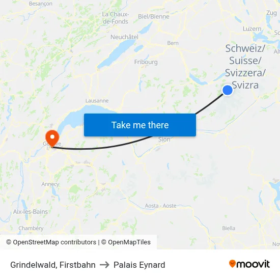 Grindelwald, Firstbahn to Palais Eynard map