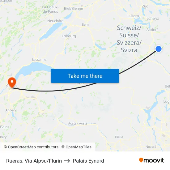 Rueras, Via Alpsu/Flurin to Palais Eynard map