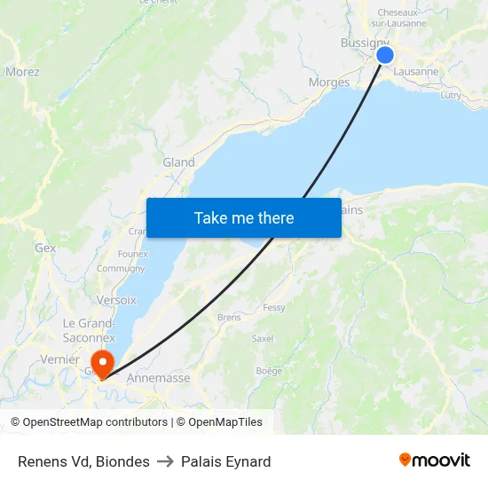 Renens Vd, Biondes to Palais Eynard map