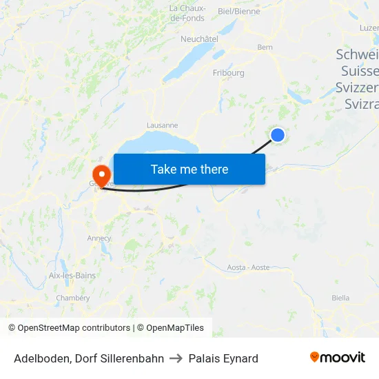 Adelboden, Dorf Sillerenbahn to Palais Eynard map