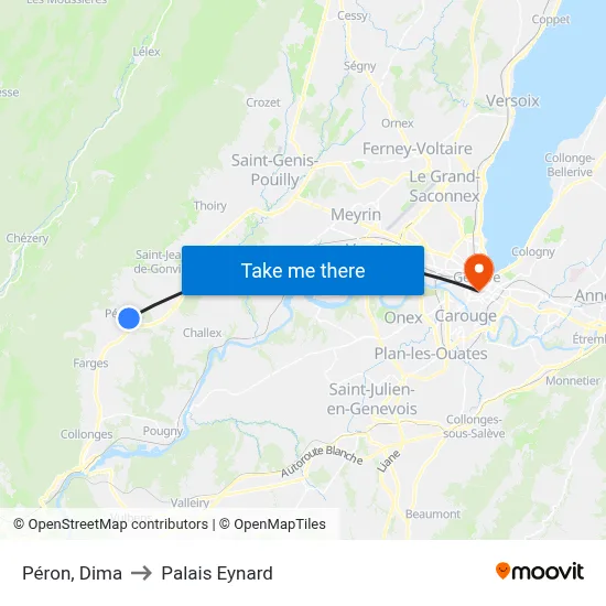 Péron, Dima to Palais Eynard map