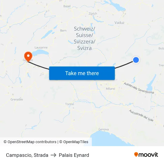 Campascio, Strada to Palais Eynard map