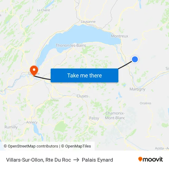 Villars-Sur-Ollon, Rte Du Roc to Palais Eynard map