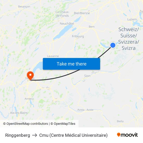 Ringgenberg to Cmu (Centre Médical Universitaire) map