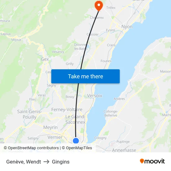 Genève, Wendt to Gingins map