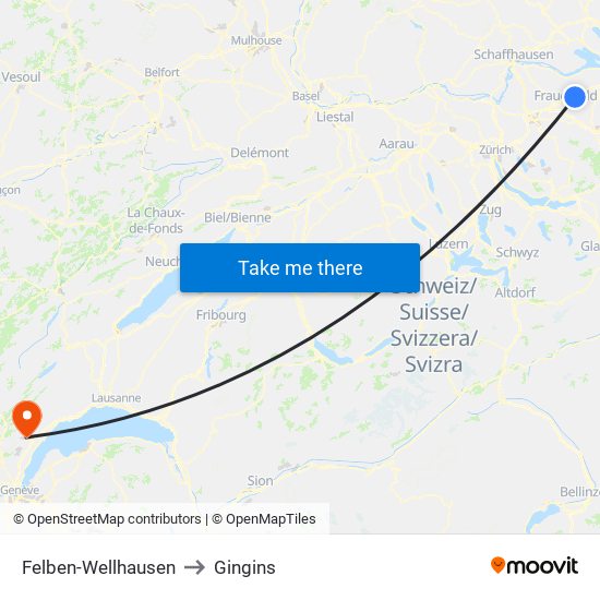 Felben-Wellhausen to Gingins map