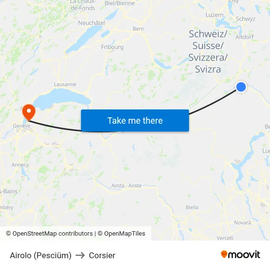 Airolo (Pesciüm) to Corsier map
