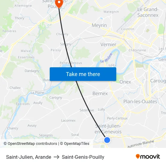 Saint-Julien, Arande to Saint-Genis-Pouilly map