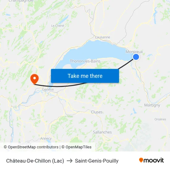 Château-De-Chillon (Lac) to Saint-Genis-Pouilly map
