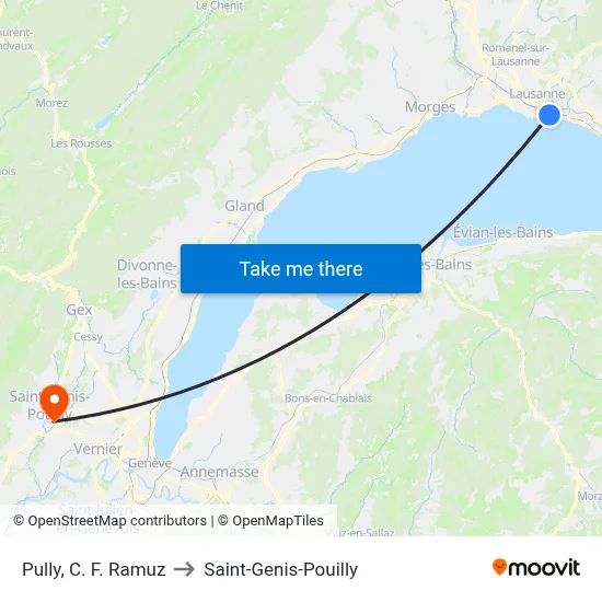 Pully, C. F. Ramuz to Saint-Genis-Pouilly map
